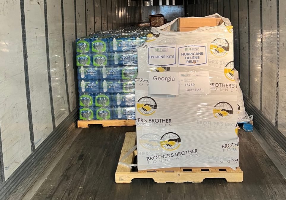 Water and Hygiene Kits in Truck