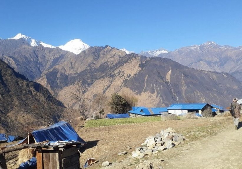 Tipling Village And Ganesh Himal Mountains