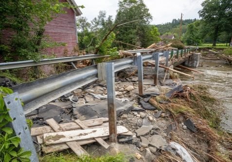 Marshfield,,Vermont,,Usa, ,July,13,2023:,Damage,To,Roads